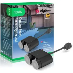 NOUS A4Z Outdoor Stecker ZigBee 2-fa 3680W/2xSchuko/IP44/ZigBee