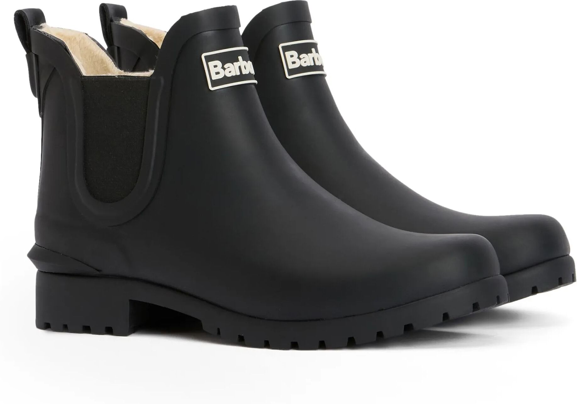 Barbour Boots Fourrées Chelsea Kirkton Caoutchouc Noir 36 EU / 3 UK