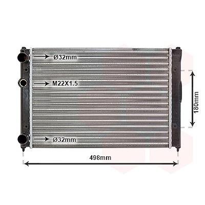 Van Wezel Kühler, 430 x 322 mm ohne Klima [Hersteller-Nr. 49002022] für Seat, VW
