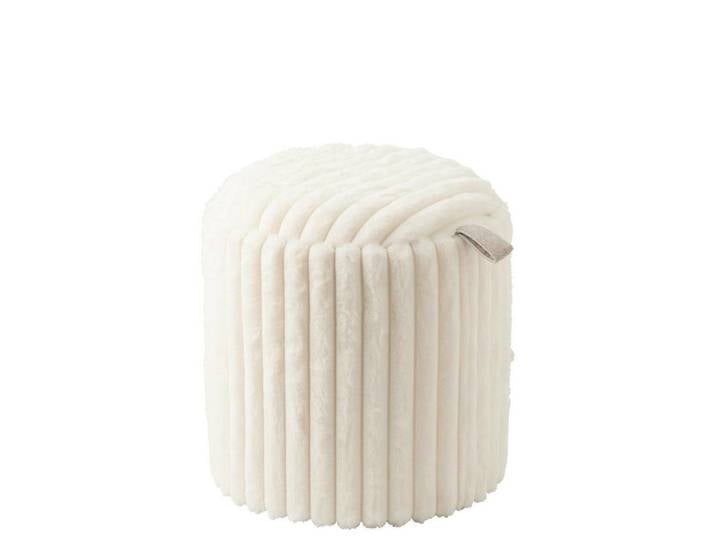 Ambia Home Pouf, Weiss, Textil, 40x42x40 cm, Poufs