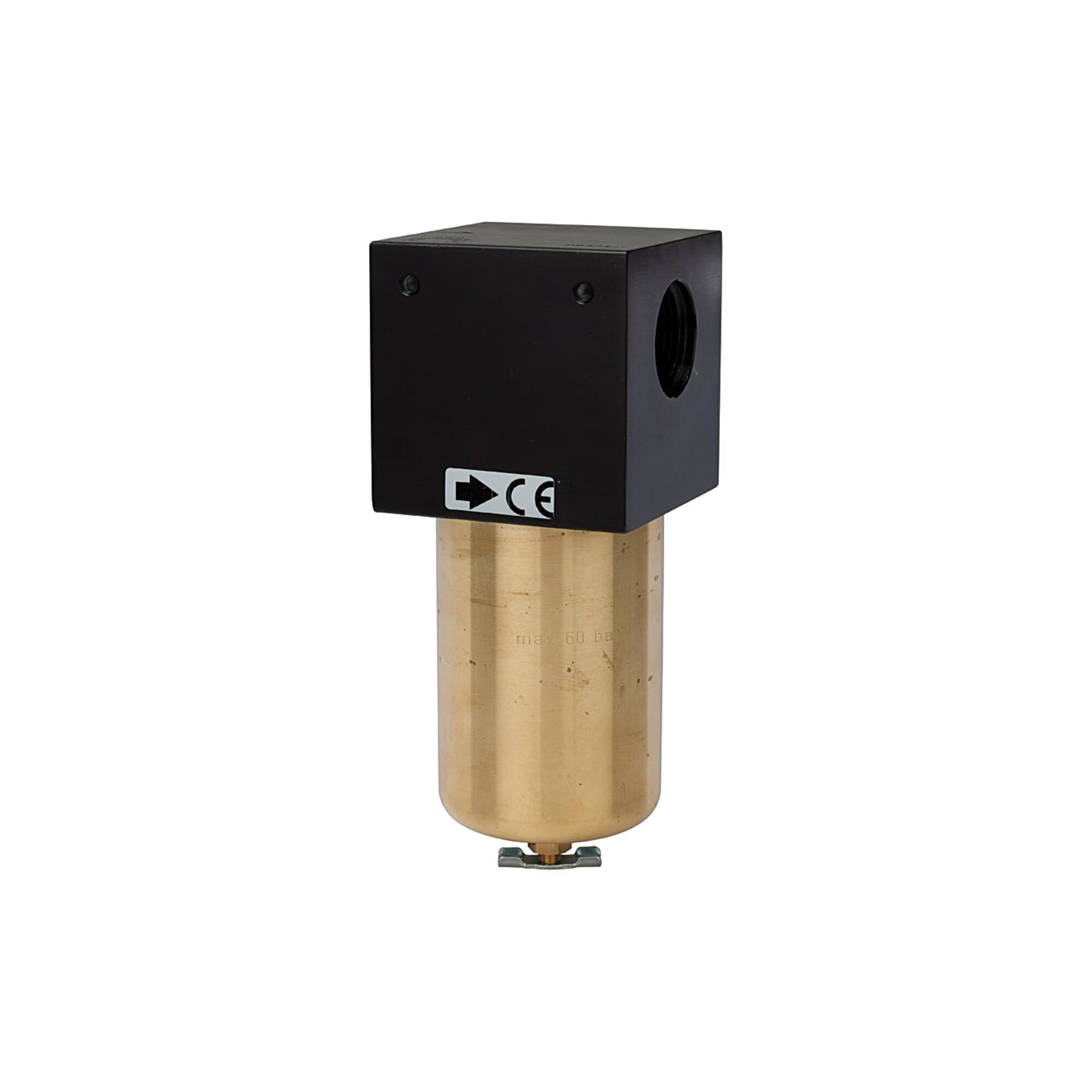 Riegler Mikrofilter für hohe Drücke bis 60 bar, Handablassventil, G 1 (680.44)