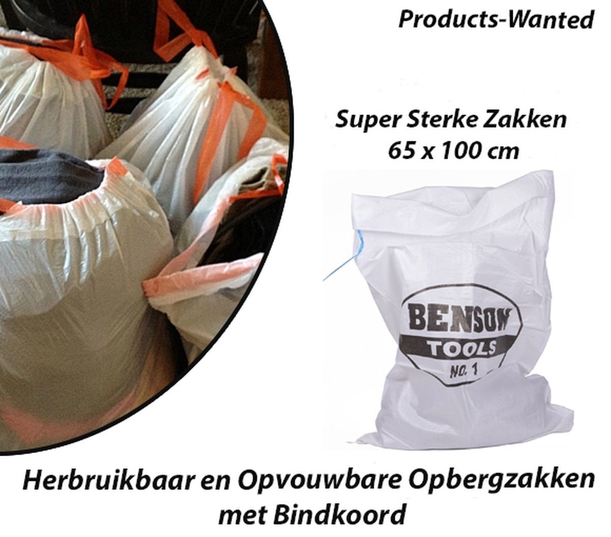 Benson Opvouwbare Opbergzakken met Handvatten voor Onder het Bed