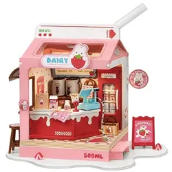 Rolife, Miniaturen, DS034 - Erdbeer-Milch-Box