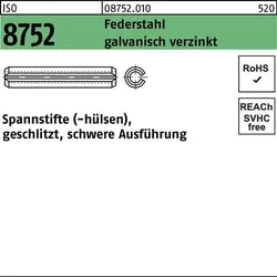 Spannstift ISO 8752 geschlitzt 5x16 Federstahl galv.verz. schwere Ausf. 100St.