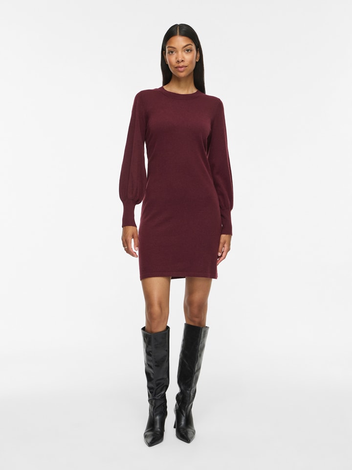 Vila Strickkleid in Bordeaux - XXL