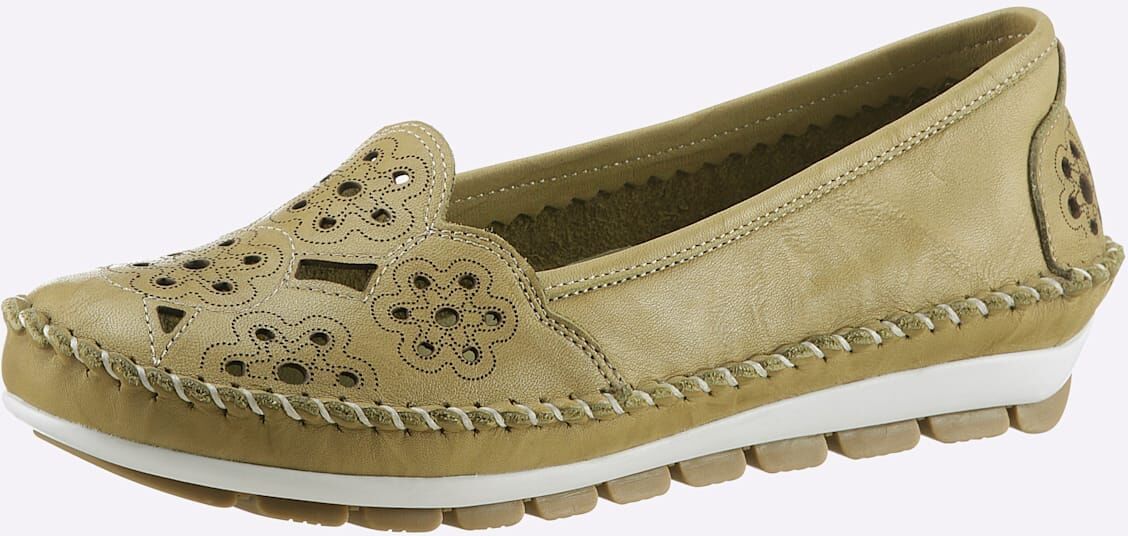 Slipper GEMINI, Damen, Gr. 39, grün (pistazie), Glattleder, Schuhe Slipper pistazie 39