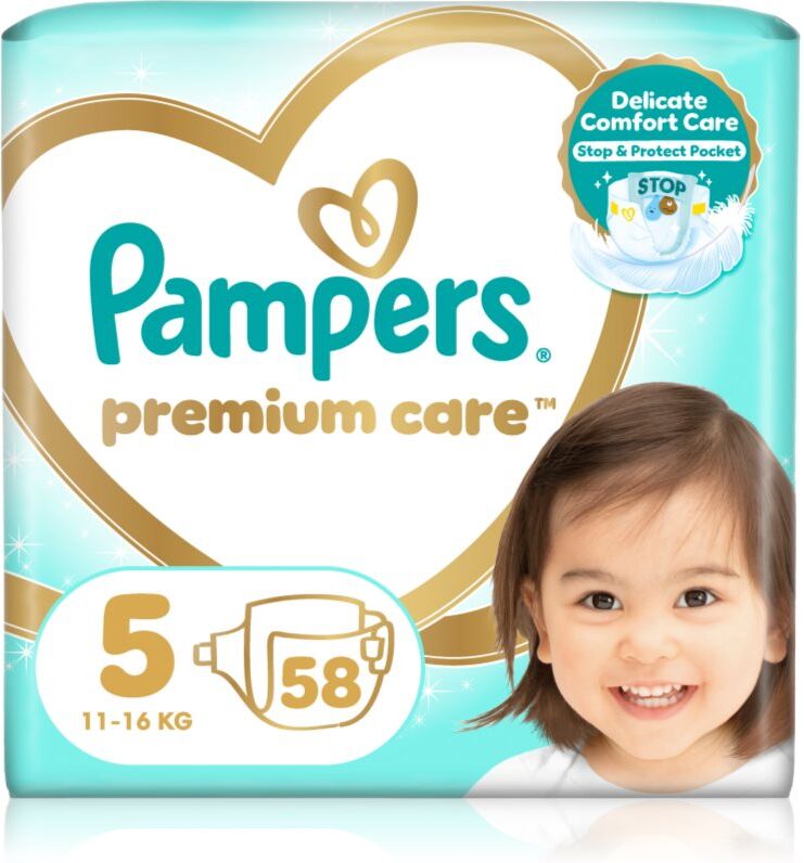 Pampers Premium Care Size 5 couches jetables 11-16 kg 58 pcs