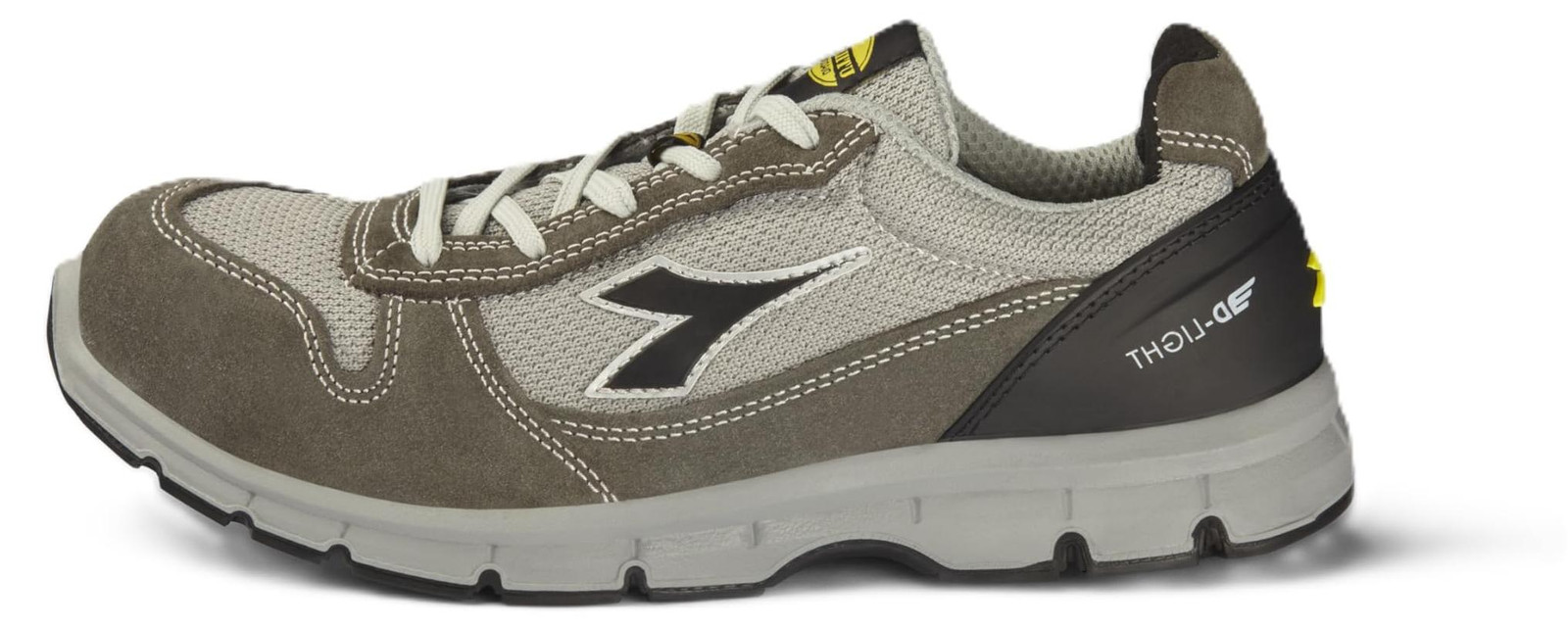 Diadora Utility Unisex Run Text Low S1P SRC ESD Veiligheidsschoenen Grijs Castello/Grijs Aluminium
