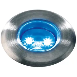 Garden Lights Einbauleuchte Astrum 0,5 Watt Blau/Edelstahl