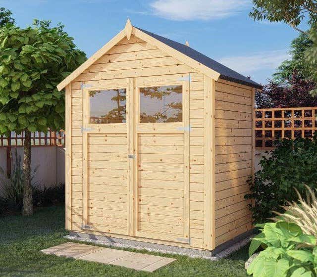 Alpholz Gerätehaus Alisha 202x131cm mit 14mm Wandstärke inkl. Fußboden