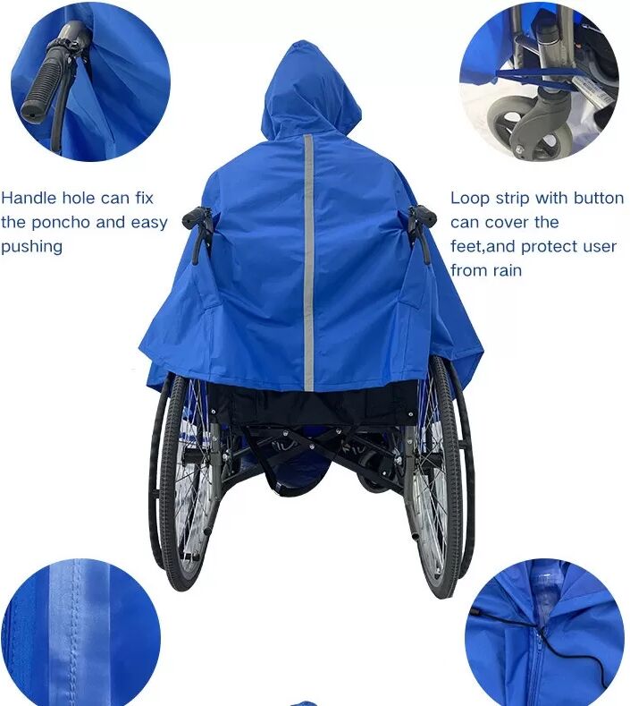 INF Housse de poncho imperméable pour fauteuils roulants