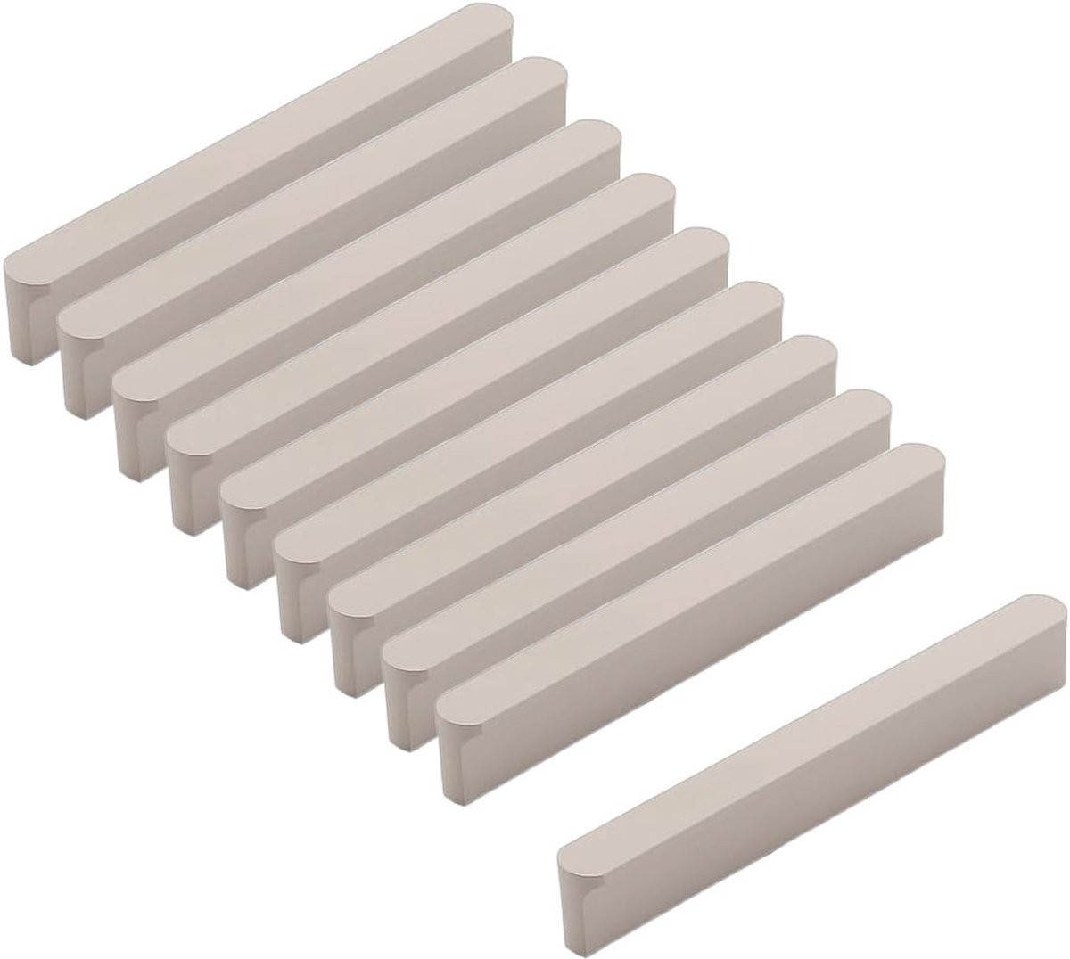 Dailygoods Meubelgrepen 10 stuks Grijs Aluminium Gatafstand 128 mm