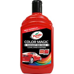Turtle-Wax Autopolitur 52711 Color Magic Radiant Red Wax, mit Versiegelung, für rote Lacke, 500 ml