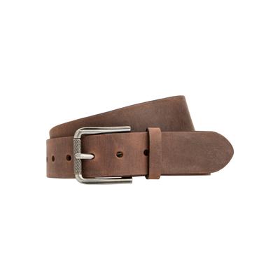 Ledergürtel MAN'S WORLD, Damen, Gr. 85, braun (dunkelbraun), Leder, Rindsleder, Gürtel Ledergürtel