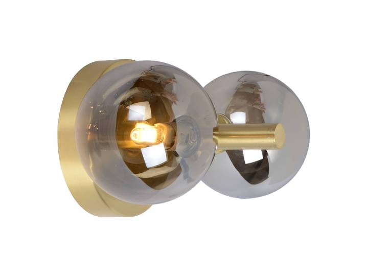 Lucide Wandlampe Tycho, dimmbar, messing / gold, für Wohn- / Esszimmer, Glas, Modern, Wandleuchte, Wandlampe Innen