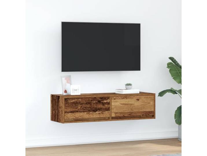 HEFZGDB TV-Schrank Altholz 100x31x25,5 cm Holzwerkstoff mit sanft gleitenden Schubladen, platzsparendes Design für Wohnzimmer und Schlafzimmer, robuste Tragfähigkeit 60 kg,