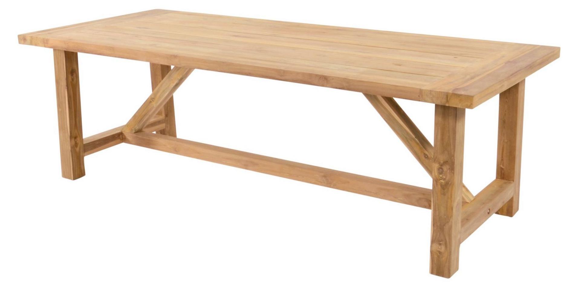 Lesli Living Teak Rustikal-Diningtisch Castle 240x100cm
