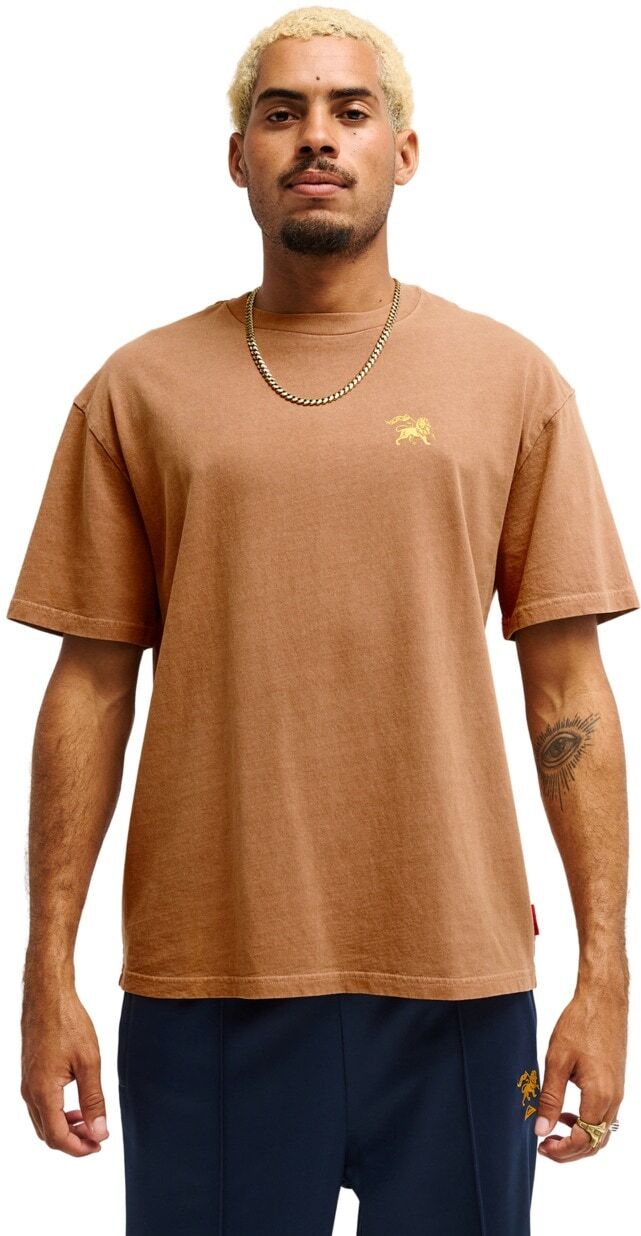 T-Shirt QUIKSILVER "Bob Marley Zion", Herren, Gr. S, braun (rawhide), Obermaterial: 100% Baumwolle., Shirts T-Shirt
