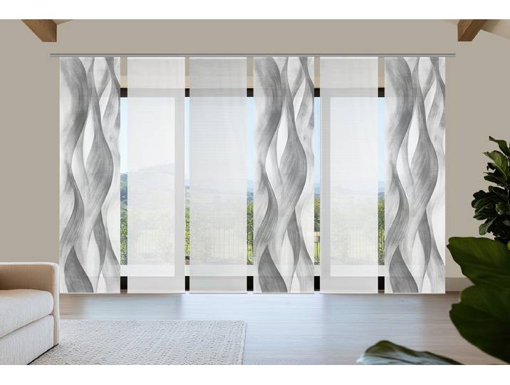 Rideau à panneaux Avery 60 x 260 x 1cm Gris/Gris Lot de