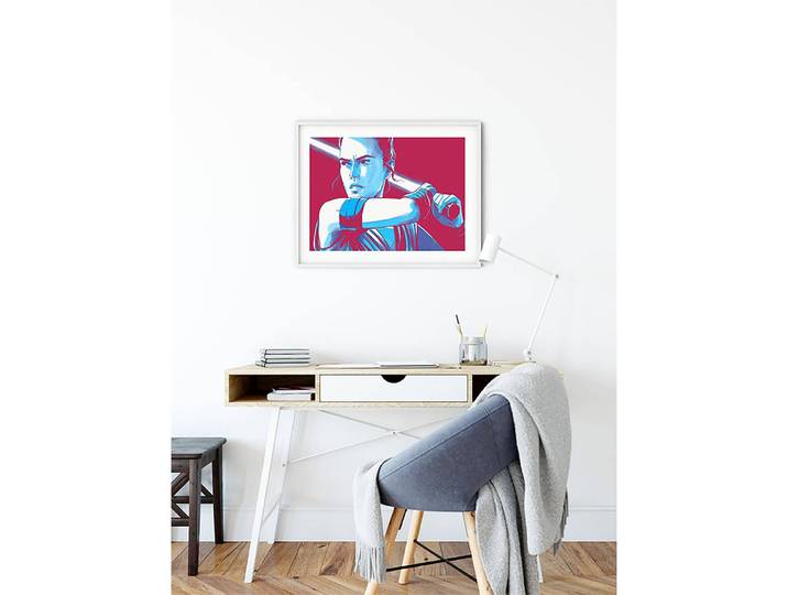 Wandbild Faces Rey Fotopapier mit seidenmatter Oberfläche und hoher Lichtbeständigkeit Multicolor 70 x 50cm