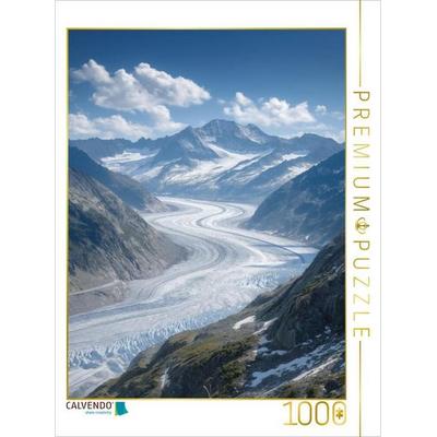 CALVENDO Puzzle Aletschgletscher Schweiz | 1000 Teile Lege-Größe 64 × 48 cm Foto-Puzzle für glückliche Stunden