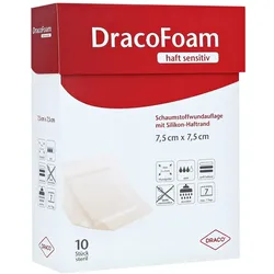 Dracofoam Haft Sensitiv Schaumst.Wund.7, 10 St
