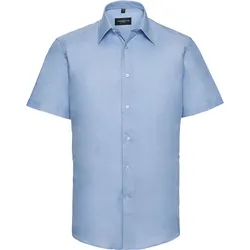 Russell Collection Tailliertes Oxford Hemd - Kurzarm, oxford blue, M