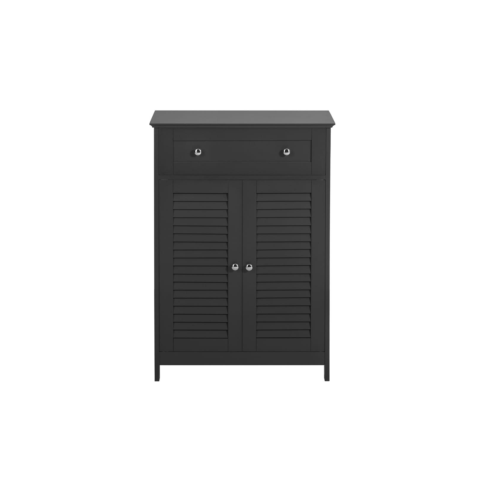 SoBuy Badunterschrank mit 1 Schublade Dunkelgrau 60x35x87cm Klassisch