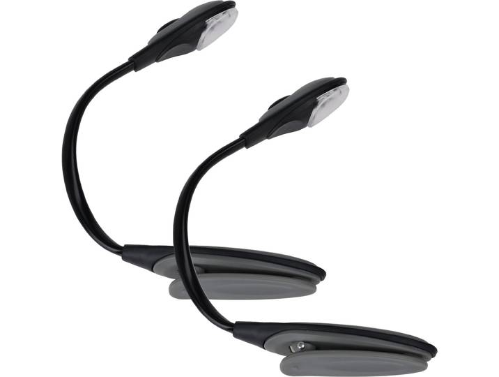 2er-Set Buch Leselampe mit Clip, batteriebetrieb