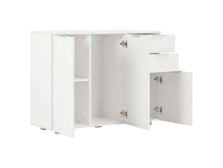 Décoratif - Buffet bahut - Placard de rangement moderne - Blanc brillant 107x35x80 5cm - pour entrée con8394683