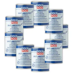 9x Schmiermittel LIQUI MOLY 3530 LM 47 Langzeitfett + MoS2 Spezial Fett 1 kg Dose