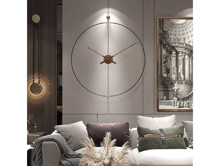 Horloge murale espagnole de grande taille, salon moderne, horloges murales nordiques silencieuses, horloge de luxe créative, horloge design mn, décoration d'intérieur