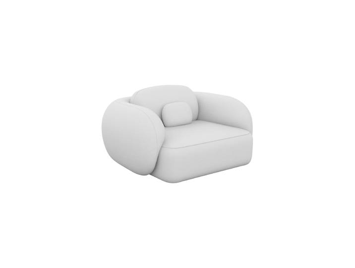 Design Echtleder Loungesessel „Avella“ Echtleder White BLOOMINGLOFT Collection