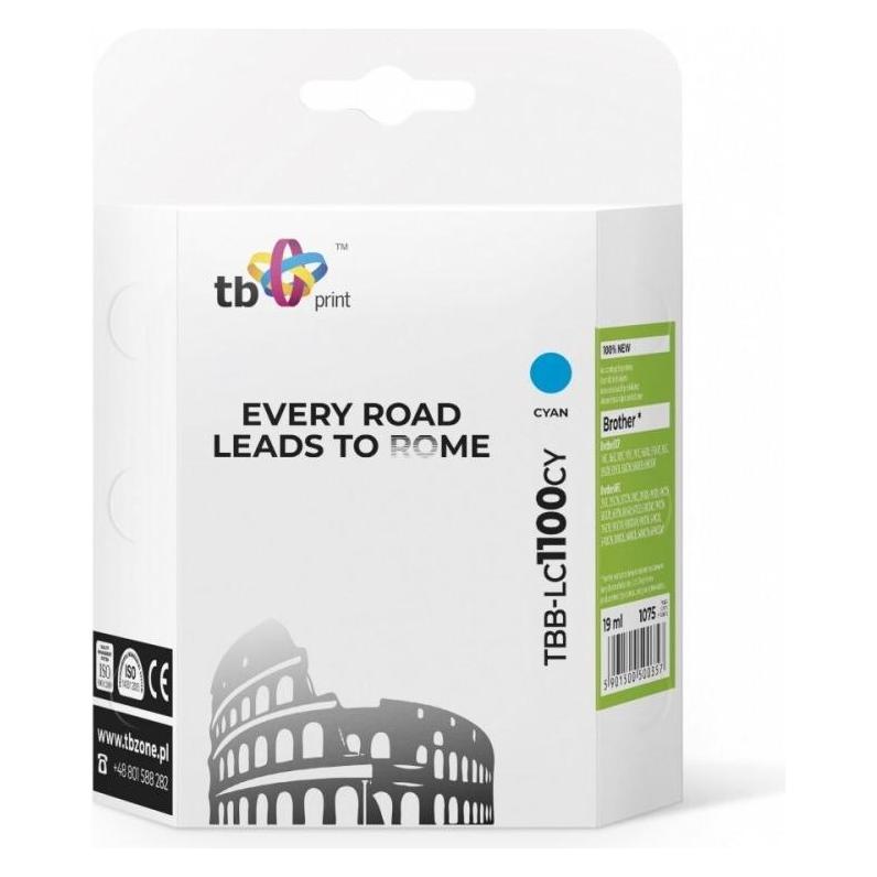 Print Tusz do Brother LC980/1100 TBB-LC1100CY CY 100% nowy (TBB-LC1100CY)