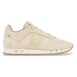 EA7 Unisex. 7X000648_AF17465 Beige Lederpantoffeln zum 10-jährigen Jubiläum (42), Wohnung, Schnürsenkel, Lässig