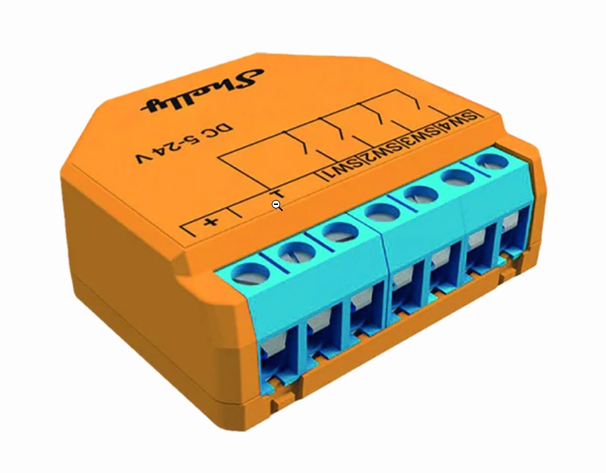 Shelly Plus i4 DC Unterputz Smarter Controller WLAN BT 4 Kanäle Shelly_Plus_i4_DC