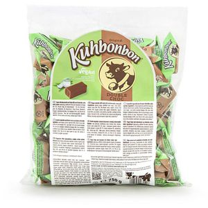 Kuhbonbon Karamellbonbons Vegan Double Choc, Weichkaramell, 50 Stück, 750g