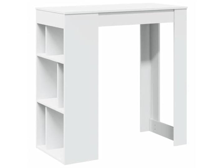 HKLGBVCR Bartisch aus technischem Holz, Weiß, 6 Fächer