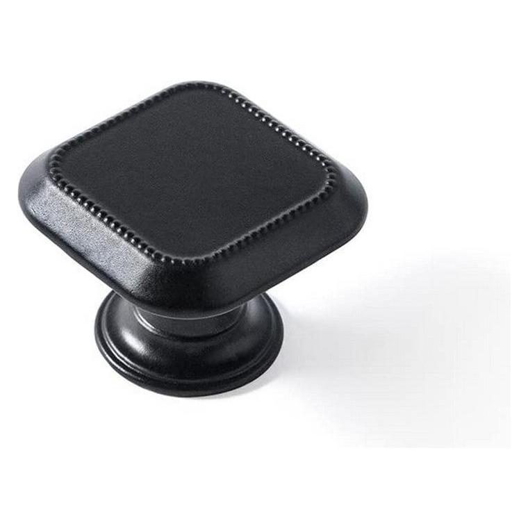 REI Drehknopf Schwarz Matte Hinterseite Metall 30 X 30 Mm 4 Stücke (45268993)