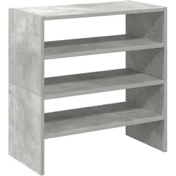 vidaXL Schuhregale 2 Stk. Stapelbar Betongrau 60x30x30,5 cm