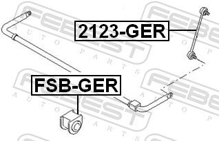 Febest Lagerung, Stabilisator Fsb-Ger Hinterachse Für Ford