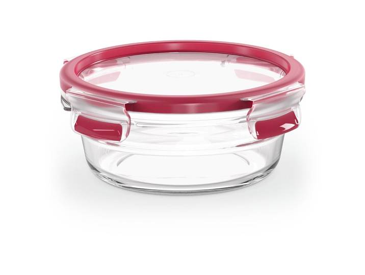 Vorratsbehälter Emsa Clip & Close Eco 0.6l Transparent/Rot - Farbe: Transparent, Rot - Vorratsdose