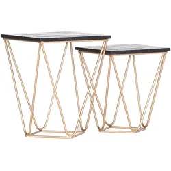 Beistelltisch Set GOLDEN FLAIR (LBH 35x35x42 cm) - LBH 35x35x42 cm