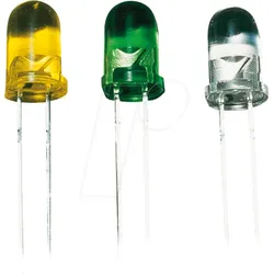LED 5MM ST BL - LED, 5 mm, bedrahtet, blau-diffus, 430 nm, 80 mcd, 20°,