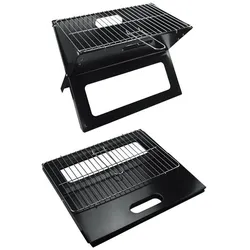 KLAPP Holzkohlegrill | klappbarer Grill aus rostfreiem Stahl | Grillfläche LxB 44x33cm