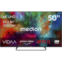 LIFE MD 850602, QLED-Fernseher 125.7 cm (50 Zoll), schwarz, UltraHD/4K, Triple Tuner, VIDAA