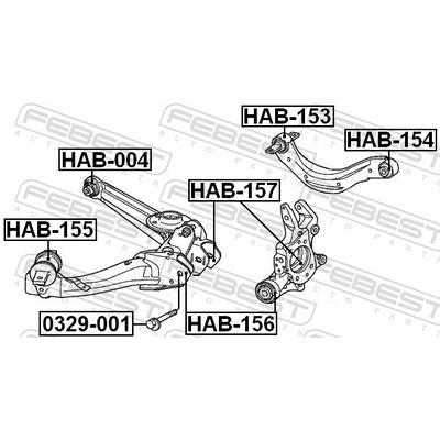 FEBEST Lagerung, Lenker hab153 innen für HONDA