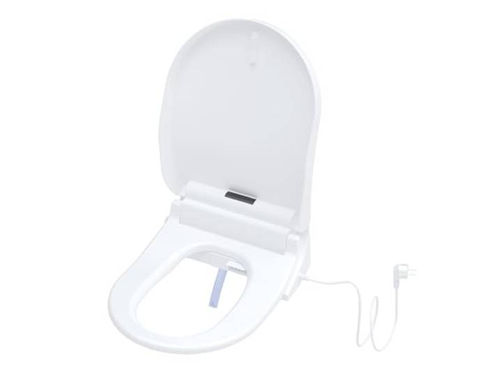 SFA - Saniseat - Abattant Déclipsable Pour WC - Lavant Et Séchant - Douchette Double Buses Et Ventilateur Air Chaud - Nettoyage Automatique - Compatible Cuvettes Standards - Made In France