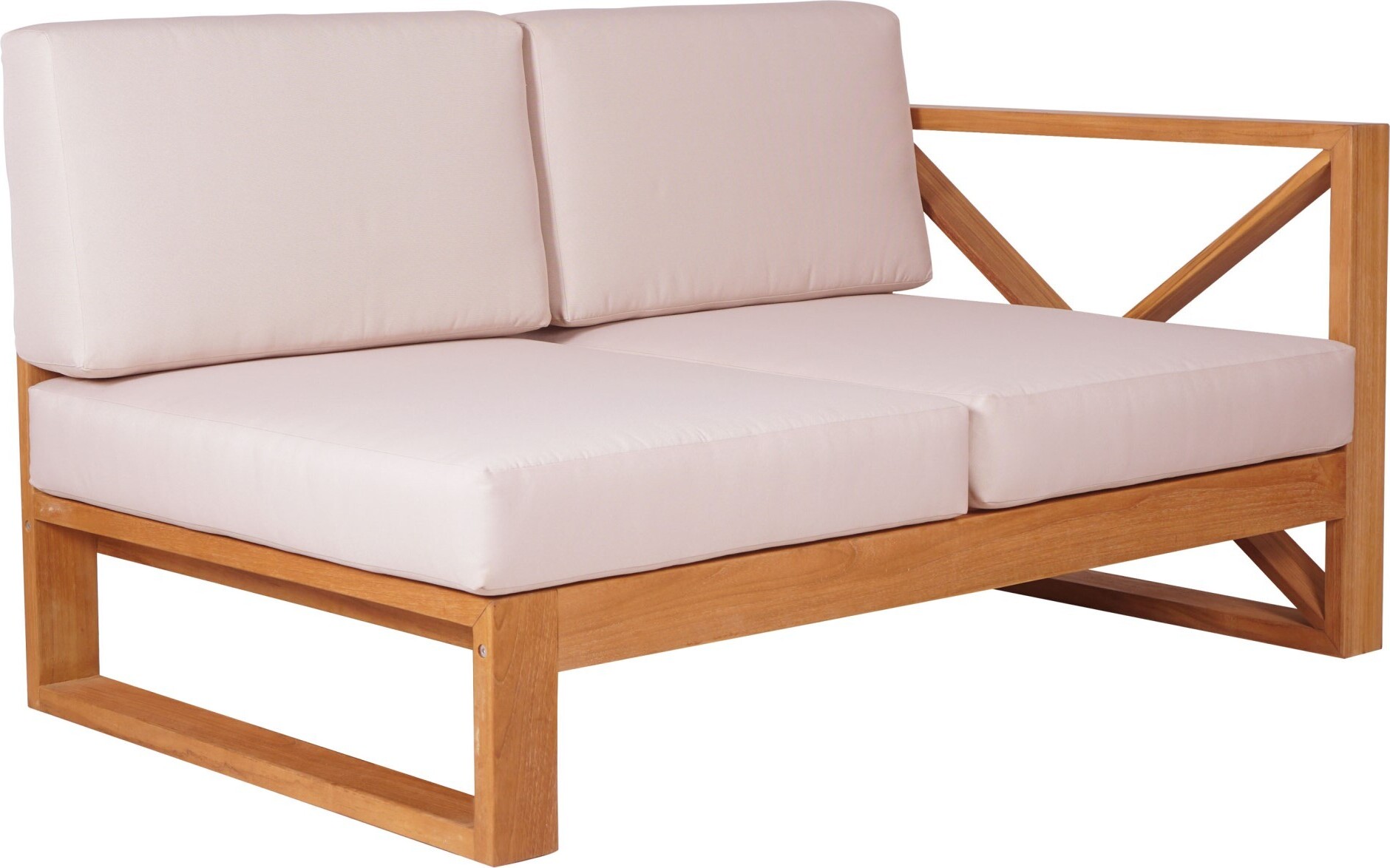 Ecksofa Molveno Outdoor Gartensofa rechts Massivholz Teak von Teako Design