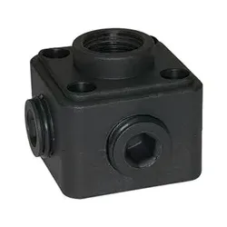 Luftverteilerdose »speedfit« Kunstst., 5xG 1/2 IG, selbstdichtend (86.012) - schwarz